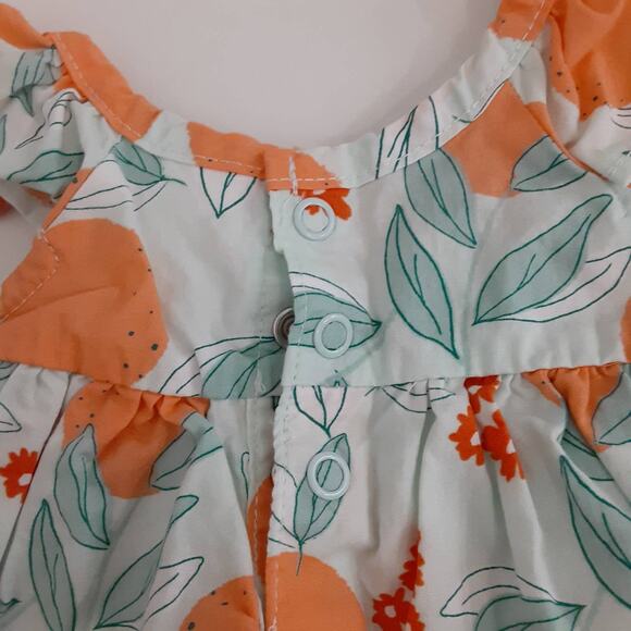 Burts Bees Baby Newborn Orange Groves Stripe Summer Outfit Baby Girl Florida - Picture 7 of 12